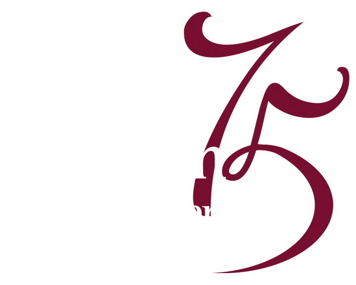 Coughlin Logo White & Red 75 Year Anniversary